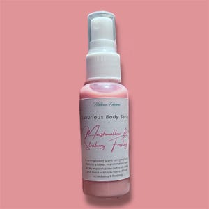 Marshmallow & Strawberry Frosting Body Spray - Limited Edition! Gourmand Body Spritz, Parfume, Eau De Toilette, Unisex Perfume