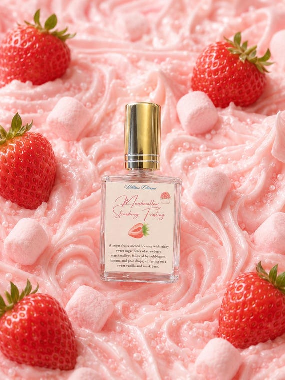 Marshmallow Strawberry Frosting Eau de Parfum | Sweet Gourmand Fragrance, Candy Vanilla Bubblegum