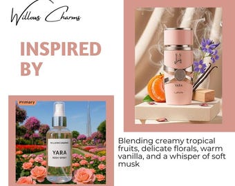 Spray corporal floral de vainilla Yara: frutas tropicales y almizcle suave, fragancia de lujo de Dubái, aroma árabe.