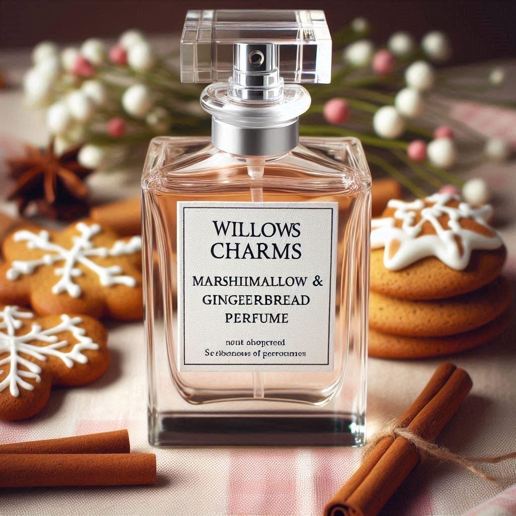 Marshmallow & Gingerbread Eau De Parfum - Gourmand Biscuit Fragrance, Unique Perfume Gifts, Autumn Fragrance, Bakery Scent
