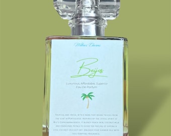 Beijos Eau De Parfum - Coconut Sol Copacabana Beach Perfume, Fruity, Unisex, Parfum Oil, Vegan, Fragrance