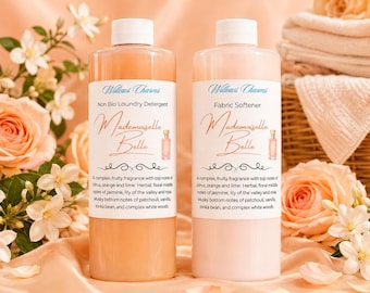 Mademoiselle Belle Luxe Wasmiddel & Wasverzachter | Sinaasappel, Jasmijn, Roos, Patchouli • Wasgoed