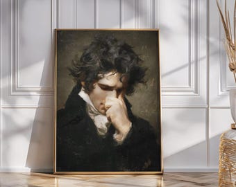 Vintage Man Covering Nose Poster, Humorous Bathroom Art Print