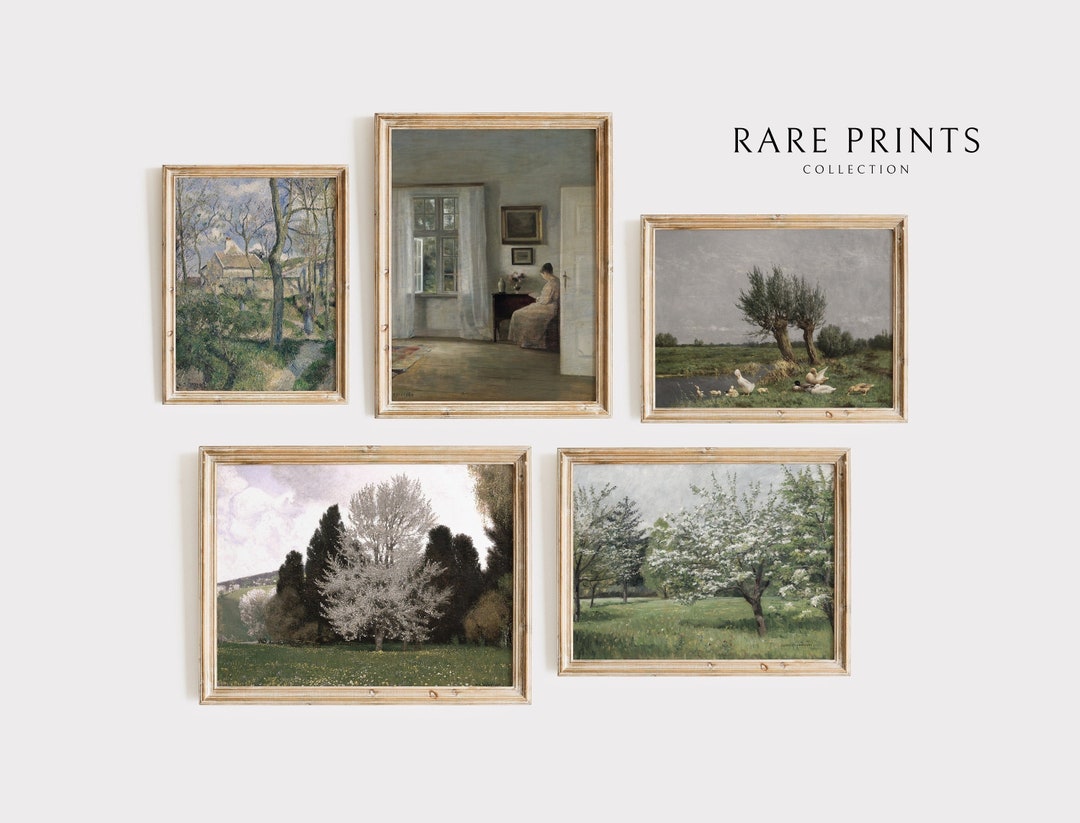 Spring Gallery | Printable Set of 5 | Cottagecore Decor | Vintage ...