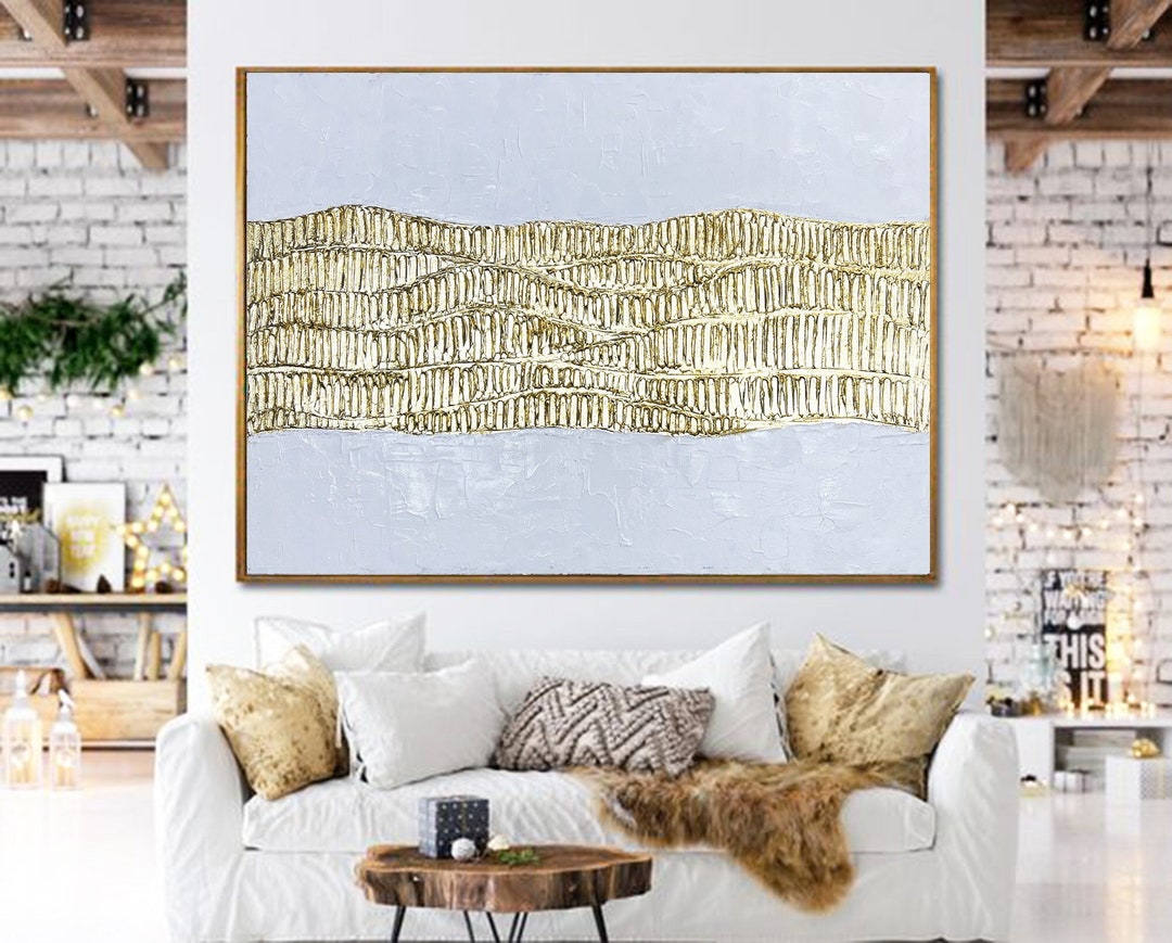 Wabi Sabi Painting Texture Gold Leaf Wall Art Abstract Wall Art ...