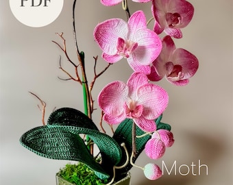 Moth Orchids PDF crochet pattern | Instan download | With English Instructions