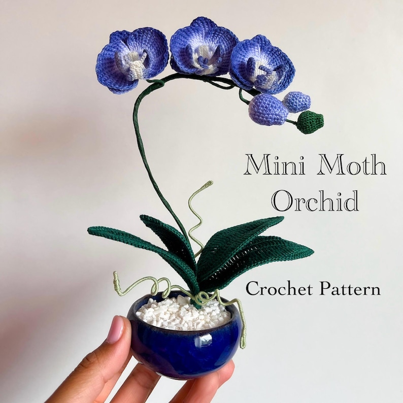 Crochet Mini Moth Orchid PDF Pattern image 1