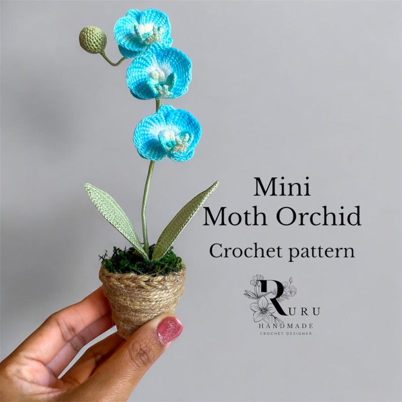 Crochet Mini Moth Orchid PDF Pattern image 2