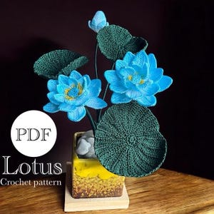 Crochet Mini Lotus flower PDF Pattern
