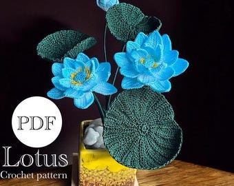 Crochet Mini Lotus flower PDF Pattern