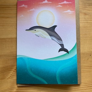 Dolphin Greetings Card / A5 & A6 Marine Sea Creature Occasion Note Card