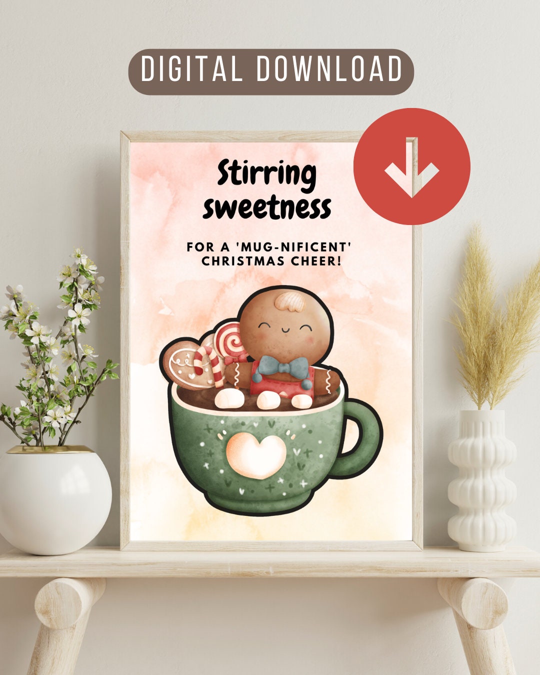 Funny Christmas Gift, Pack of 2 Funny Gingerbread Christmas Cards