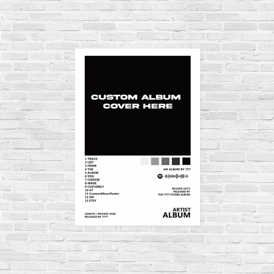 Custom Made Album Posters Etsy