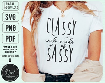 Elegante con un lato della camicia da ragazza impertinente SVG PNG PDF, camicia impertinente in formato Svg, maglione provocatorio in formato Svg, impertinente in formato Svg, licenza commerciale