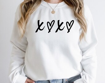 Hugs and Kisses SVG PNG PDF, Xoxo svg, Love svg, Heart svg, Valentines Day svg, Valentine Shirt svg,  Cut File, Hello Valentine Shirt