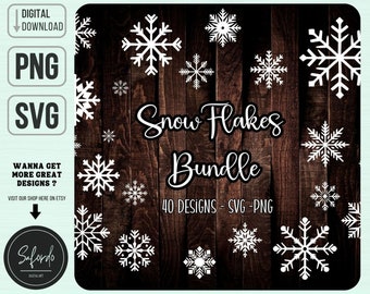 Kerst Sneeuwvlok Bundel SVG PNG Clipart, Sneeuwvlok Clipart Svg, Doodle Sneeuwvlok Svg, Sneeuwvlok Design Kit Svg, Commerciële licentie