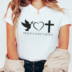 Peace Love Jesus SVG PNG PDF,  Christian Svg, Religious Svg, Faith Svg, Worthy Svg, Jesus Svg, Savior Svg, Self Love Svg