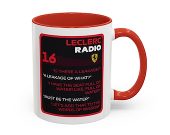 Charles Leclerc "Leakage" Mug: Funny F1 Ferrari Fan Gift