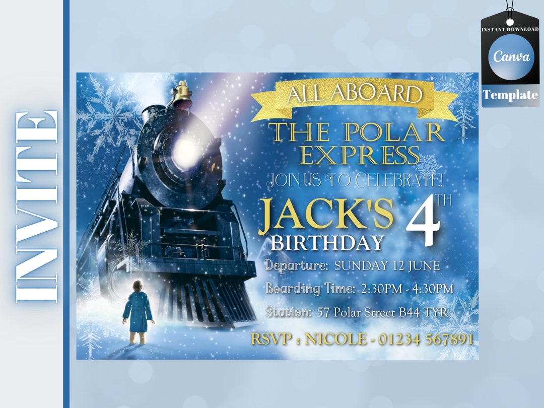 North Pole Invitation Inspired Express Invitation Birthday Invitation ...