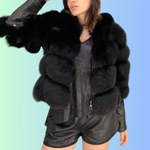 Women  Fox Fur Jacket - Premium Quality Fur - Luxury Fox Fur - Fox Jacket - Fox Fur Vest - For Her