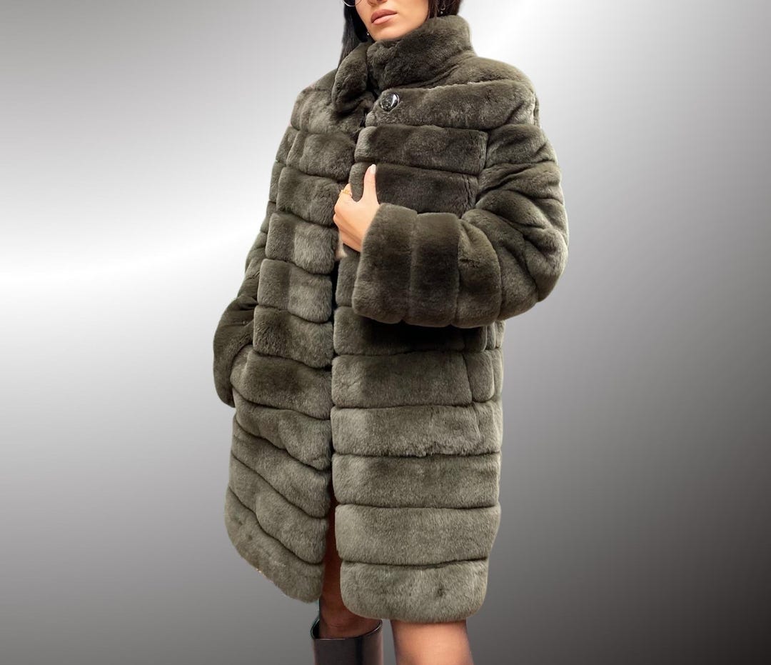 Rex Rabbit Coat Patterns Rex Rabbit Jacket - Premium Rex Fur - Rex Rabbit Fur Jacket - Women Rex ...