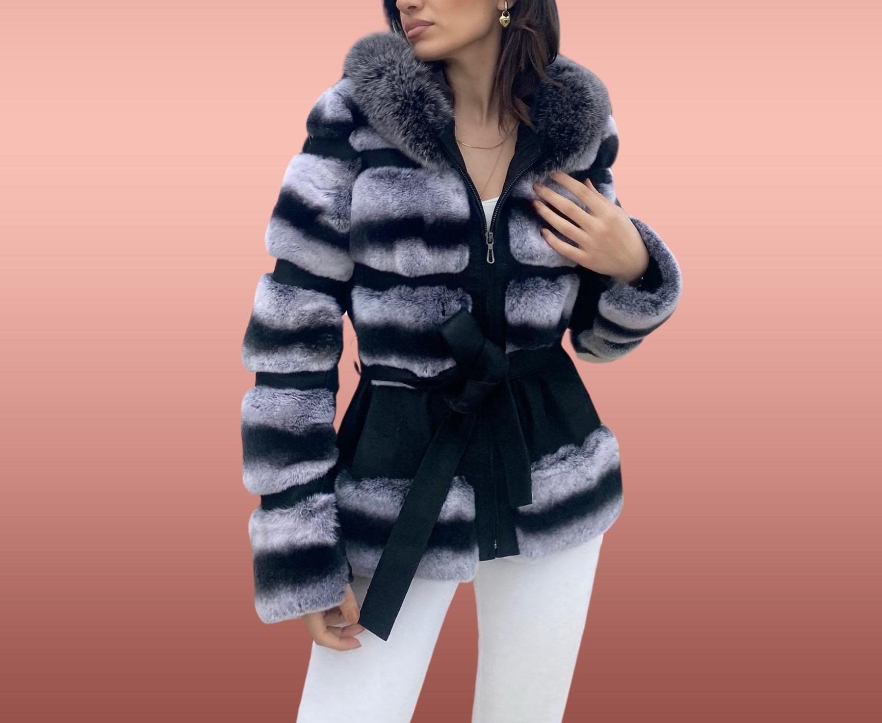 【期間限定送料無料】 Fur Rex - Coat Rex Women Jacket Premium - Belt Lambskin With ジャケット・アウター