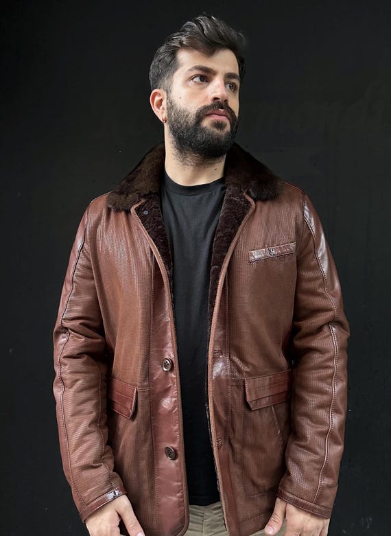 Herren Bomberjacke Bomberjacke Bikerjacke Herren Pelzjacke