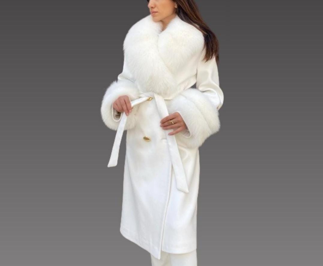 Silver fox fur coat - Etsy 日本