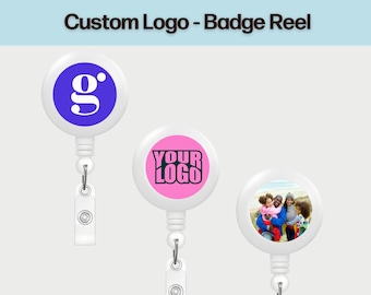 Carrete de insignia personalizado, soporte de tarjeta de identificación con foto personalizada, carrete de insignia de foto personalizada, etiqueta de identificación retráctil, carrete de insignia circular, insignia de enfermera retráctil