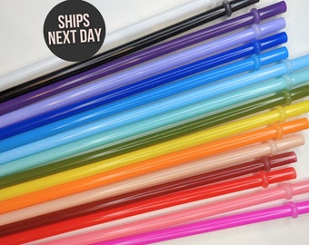 Pajita reutilizable, pajita de colores, pajita de repuesto para vaso delgado, pajita adicional, pajita de plástico de 9 pulgadas, suministro de sublimación, libre de BPA