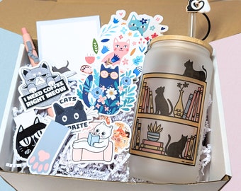 Personalisierte Katzenliebhaber Geschenk Box Benutzerdefinierte Katze Themed Geschenk Katzenmutter Katzenliebhaber Geschenkidee Schwarze Katze Geschenk Benutzerdefinierte Katzengeschenk Katzeneltern Katzenaufkleber