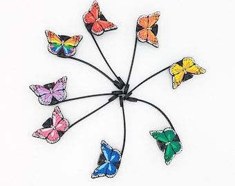 Topper de paja de mariposa Cubierta de paja colorida Vaso Topper de paja Tapa de paja Tapa de bebida Tapa de punta de paja Cubierta de punta de paja colorida Reutilizable