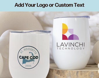 Personalisierter Weinbecher Benutzerdefinierter Weinbecher Benutzerdefiniertes Weinglas Thermobecher Benutzerdefiniertes Logo Weinbecher Travel Cup Kundengeschenk Merch Swag
