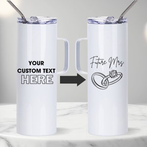 Customized Tumbler with Handle Personalized Name Insulated Travel Mug Girls Trip Gift Best Friend Tumbler with Straw Monogram Tumbler Swag