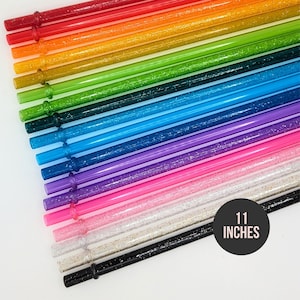 Glitter Straw Translucent Straw Tumbler Replacement Straw Reusable Straw Extra Straw Cup Straw Add On 11 inch Plastic Straw Sublimation