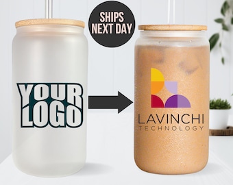 Benutzerdefinierte Milchglas Eiskaffeetasse Unternehmensgeschenk Idee Kleinunternehmer Ihr Logo hier Business Swag Marketing Geschenk Unternehmensgroße
