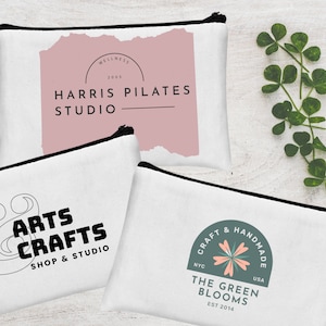 Trousse à maquillage personnalisée Trousse à crayons personnalisée Petite trousse personnalisée Pochette avec logo personnalisé Trousse à maquillage avec texte personnalisé Merchandising pour employés Marketing commercial Butin