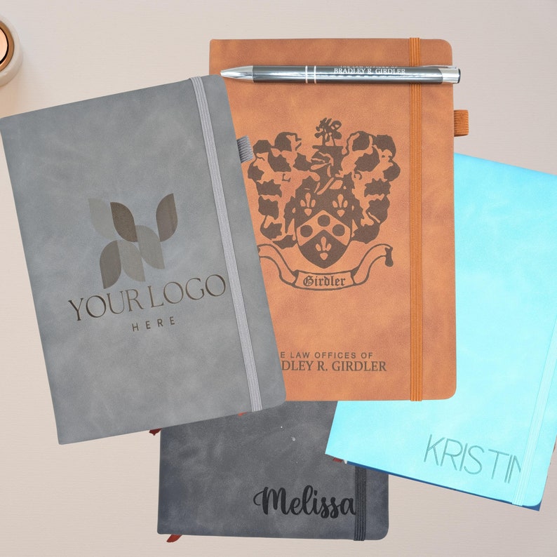 Personalized Notebook Custom Journal Engraved Leather Journal Personalized Employee Gift Journal with Name Office Gift Branded Product Gift