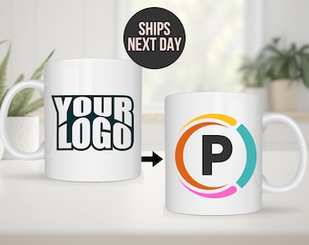 Custom Logo Mug Entrepreneur Gift Custom Text Mug Logo Mug Marketing Gift Corporate Bulk Business Swag Small Business Owner Your Logo Here