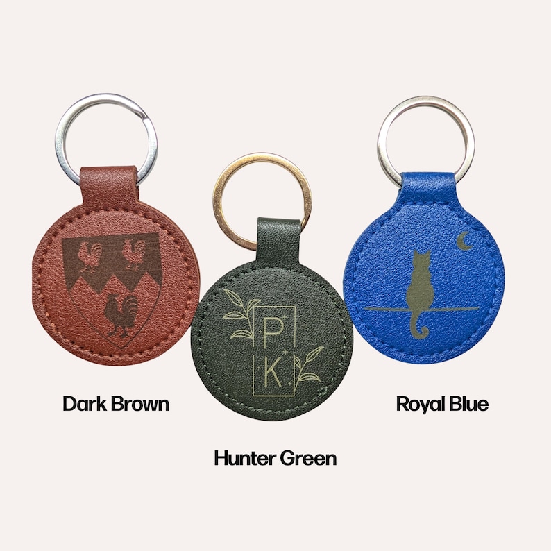 Llavero de cuero personalizado, etiqueta para mochila, etiqueta para bolso de pañales, llavero personalizado grabado, agregue su logotipo, merchandising para empleados, producto promocional imagen 4