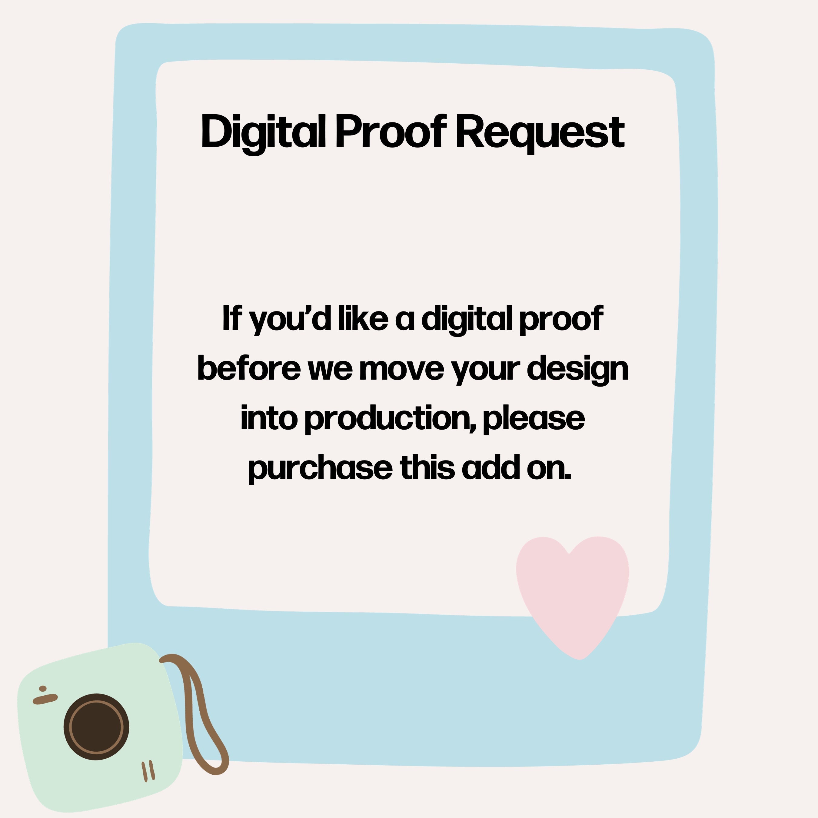 Digital Proof Request for Personalized Product - Add-on - Etsy