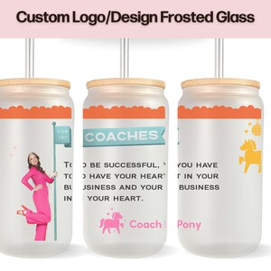 Personalized Iced Coffee Cup Corporate Gift Idea Small Business Owner Your Logo Here Business Swag Marketing Gift Corporate Bulk