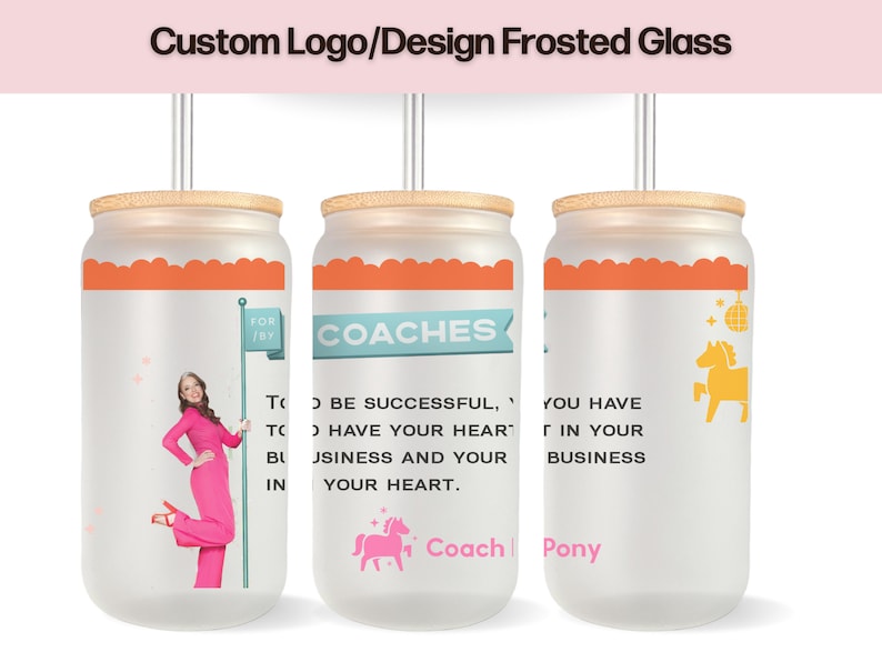 Personalized Iced Coffee Cup Corporate Gift Idea Small Business Owner Your Logo Here Business Swag Marketing Gift Corporate Bulk