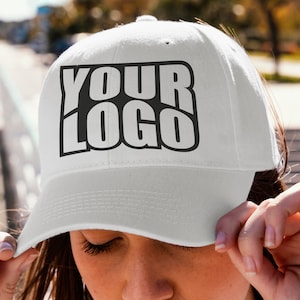 Hat with Custom Logo Hat Personalized Hat Company Gifts for Clients Promotional Gifts Business Hat White Sports Team Hat Custom Baseball Cap
