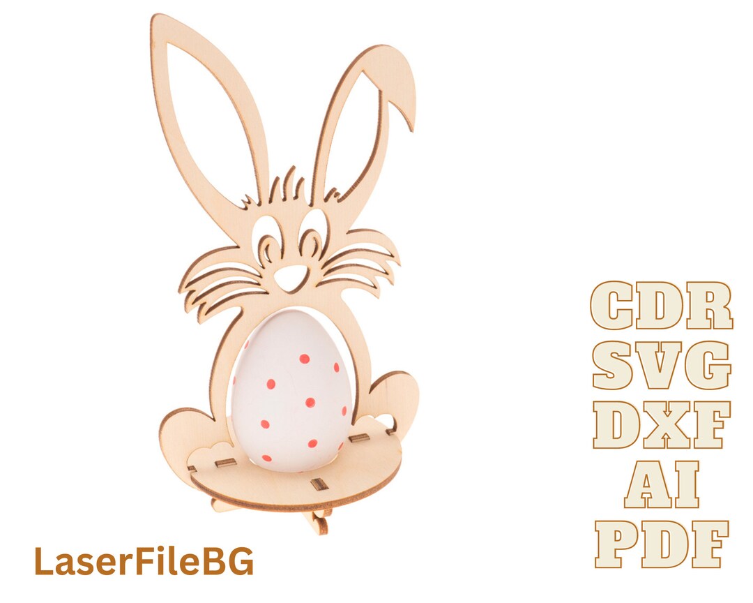 Easter Egg Stand Rabbit, Laser Cut File (SVG, DXF, Ai, PDF) - Etsy