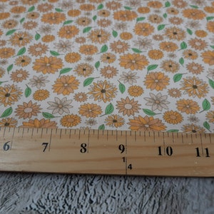 Custom Yellow & White Daisies on Wide Rib Knit Fabric sold by the 1/2 yard