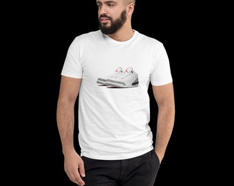 Short Sleeve T-Shirt - AJ 3 Retro White Cement