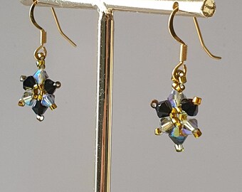 Handgemaakte steroorbellen van puur Oostenrijks kristal, oorbellen gemaakt in Frankrijk, cadeau-idee voor Valentijnsdag