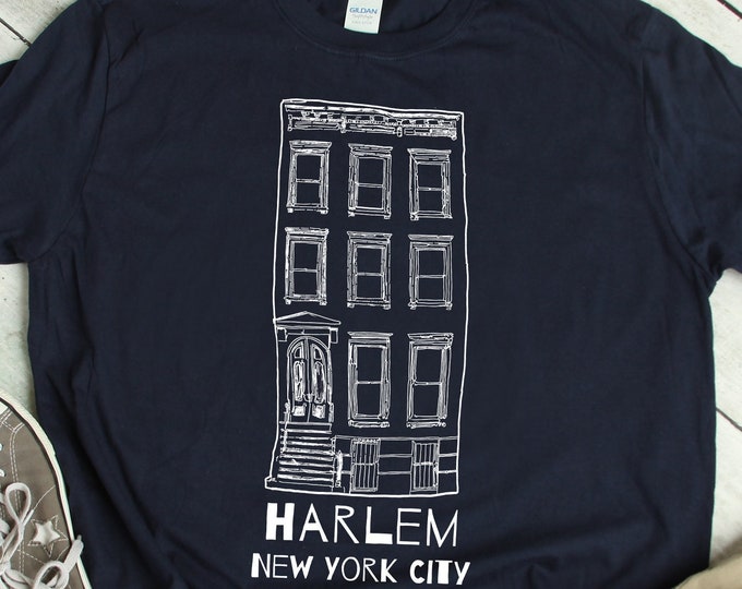 Harlem New York City Browstone Classic NYC Manhattan Short-Sleeve Unisex T-Shirt
