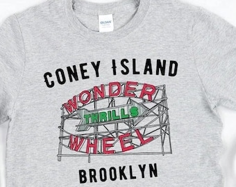 Coney Island Wonder Wheel T-Shirt: Brooklyn Ferris Wheel Art